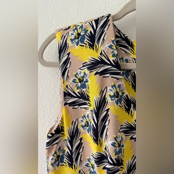 J. Crew 100% Silk Spring Meadow Floral Dress Yellow size 10 - Picture 13 of 14